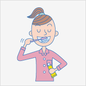 しっかりと歯磨きしてください。 イラスト