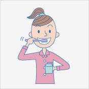 もう一度、歯を磨いてください。 イラスト